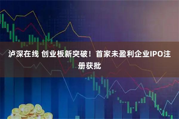 泸深在线 创业板新突破！首家未盈利企业IPO注册获批