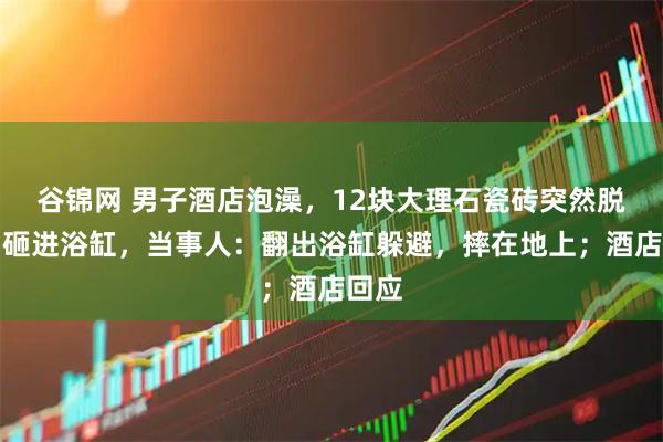 谷锦网 男子酒店泡澡，12块大理石瓷砖突然脱落，砸进浴缸，当事人：翻出浴缸躲避，摔在地上；酒店回应